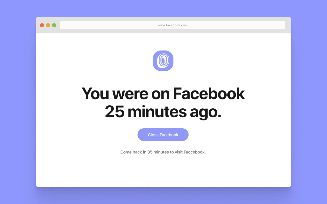Once extension screenshot